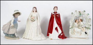 2 Royal Worcester figurines together with a Nao gi