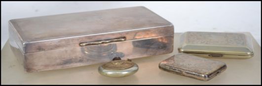 A good quality silver plated table top cigarette c