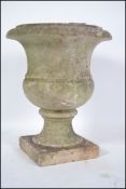 A  nice 20th century marble and stone campana urn.