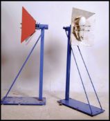 A Fantastic set of 2 1980s large wall mounted Indu