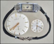 A vintage 20th century marcasite cocktail watch to