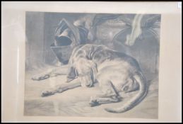 A large 19th century framed and glazed etching / p