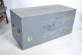 A vintage 20th century grey painted wooden steamer