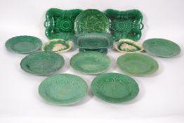 A good collection of 19th century Majolica wares t