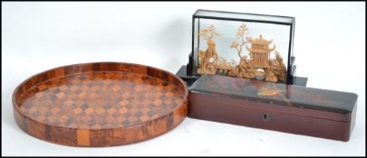 A pair of 19th century decorative brass candle sti