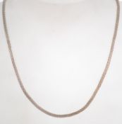 An Italian silver popcorn link necklace chain, having a lobster claw clasp. Marked Italy 925.