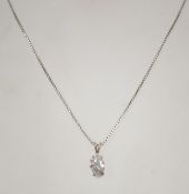 Two sterling silver 925 necklace chains one being a box link chain and the other being a snake