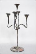 A stunning silver plated believed Danish large candelabra in the form of a tree. The tree with