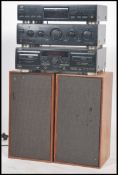A retro 1980's JVC HI-FI stereo system with CD, Cassette and radio being complete with retro