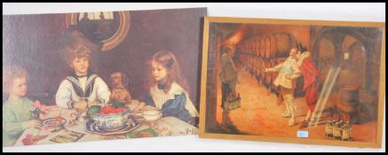 A vintage 20th century framed and glazed shop / pu