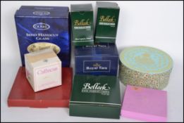 A collection of boxed collectors ceramics and glass to include, Caithness, Royal Tara, Belleek