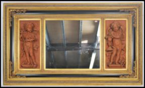An exceptional large triptych mirror of stunning quality. This large one off individual item with