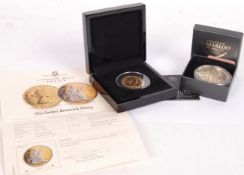 BATTLE OF WATERLOO WELLINGTON MEDAL & GOLDEN PENNY