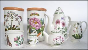 A collection of Portmeirion Botanic Garden ceramics to include kitchen canisters, large and small