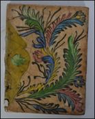 An 18th / 19th century majolica tile with spray of colourful ferns in the manner of De Morgan