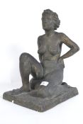 A good bronze painted plaster study sculpture of a