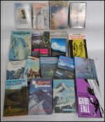 A collection of exploration / mountaineering related books, to include; Survival Count (Moffat,