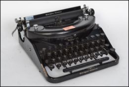 An early 20th century Remington portable Noiseless No. 7 typewriter in original finish with