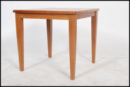 A vintage retro 20th century 1960`s G plan style teak and tiled coffee / occasional table raised
