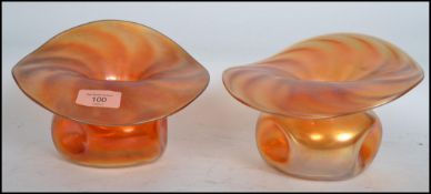 A pair of Webb's Iris Glass 