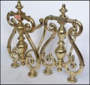 A pair of 19th century very good large cast brass