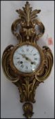 A good19th Century French brass ormulu Cartel Clock by Raing & Frer Paris. The case of flowering