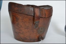 A 19th century Victorian top hat in Ascot grey having a black band with a drab shell finish by Scott