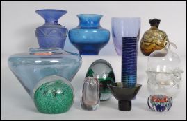 A good group of vintage 20th century retro studio art glass to include a  believed Domhnall O