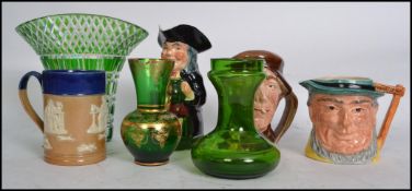 A collection of Toby Jugs to include Royal Doulton together with pieces of vintage and retro