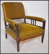 An Edwardian rosewood and marquetry inlaid salon a