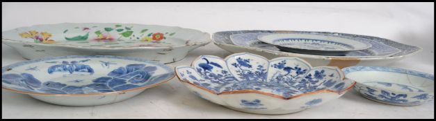 A collection of Chinese blue and white ceramics to include 18th / 19th centur blue and white