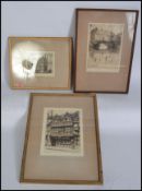 A small group of framed and glazed 19th century lithographs to include a pair from Belgium, a