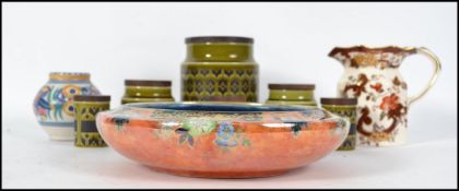 A collection of ceramics to include an Art Deco Gr