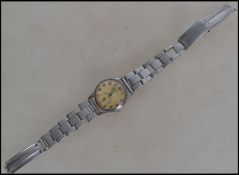 A vintage mid 20th century Jaeger Le Coutre gents watch, automatic, on a stainless steel case,