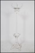 An mid 20th century retro / vintage Thonet style painted wood bentwood hat and coat stand, on