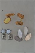 A collection of silver and yellow metal gentlemans cufflinks. To include good silver hallmarked cuff