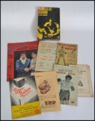 A small collection of boxing programmes dating from 1950 to include signatures featuring Maurice