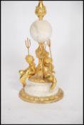 An exceptional marble and gilt metal standard lamp