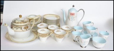 A good 20th century Noritake tea service together with a Queen Anne Glade Coffee Service ( please