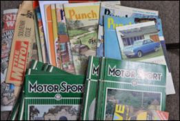 A large collection of original vintage magazines &contemporary  books to include; Punch, Shire