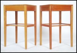 A pair of retro 20th century teak and formica top