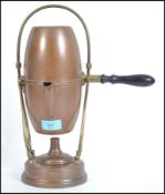 A French 20th century coffee pot - perculator on spirit burner with decoration cast in relief made