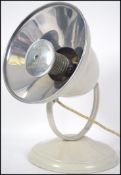 A vintage retro 20th century industrial Barber Polykymatic heat generator anglepoise lamp in white