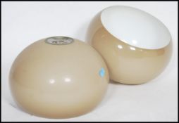 A pair of 1960's / 1970's 20th century plastic mushroom lampshades ( see illustrations ). Measures