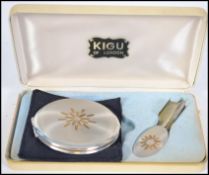 A 1950's vintage ladies Kigu of London compact and lipstick holder set complete in the original