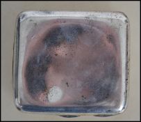 A silver hallmarked cheroot/cigarette card of simple form  with Chester assay mark, makers mark