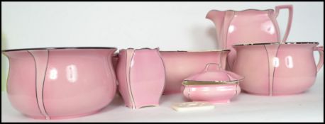 An early 20th century Royal Winton Grimwades six  piece wash bowl set in the ' Savoy ' pattern on
