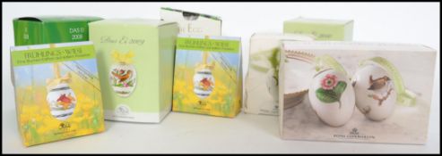 A good collection of 30 ceramic eggs most being boxed to include 11 Royal Copenhagen eggs, 4 Delft