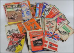 A collection of vintage Speedway programmes dating from the 1940's to the 1970's to include
