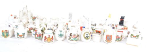 A large collection of Goss / crested wares to include many animals, people, places / landmarks,